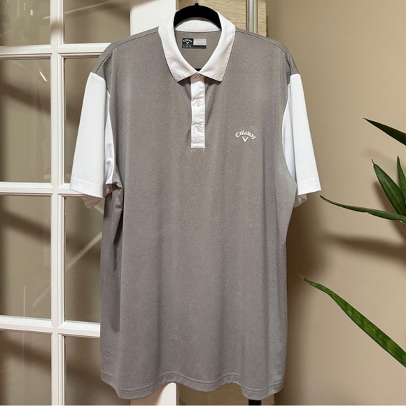 Callaway Men's Polo in Gray and White - Picture 1 of 3